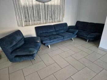 Couch 3 Teile * klappbare Lehnen * Blau * 1 + 2 + 3 Sitzer