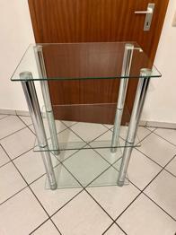 - zu VERSCHENKEN - Glasregal/ TV-Möbel