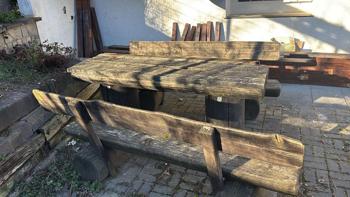 Holzbank Holztisch Zu Verschenken