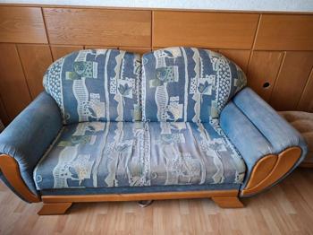 Schlafsofa 195 cm breit - zu verschenken