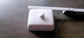 Deckel für Butterdose Porzellan weiß