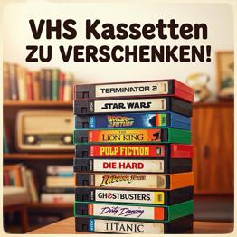 VHS Konvolut zu verschenken
