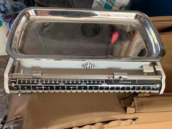 Zu verschenken Vintage JUSTA Küchenwaage mechanisch bis 12kg
